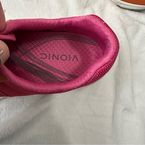 Vionic Alliance walking sneaker ortho heel athletic shoe size 8 orange pink - Picture 9 of 10
